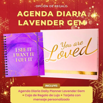 Agenda Diaria Daily Planner Lavender Gem con Caja de Regalo de Lujo