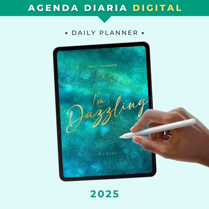 Agenda Digital 2025 - Daily Planner Glitter Gaia