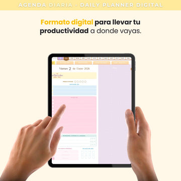 Agenda Diaria Digital 2026 - Daily Planner Glow