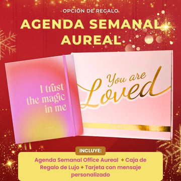 Agenda Semanal - Agenda Office Aureal con Caja de Regalo de Lujo