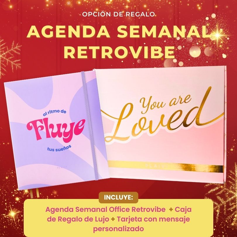 Agenda Semanal - Agenda Office Retrovibe con Caja de Regalo de Lujo