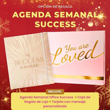 Agenda Semanal - Agenda Office Success con Caja de Regalo de Lujo