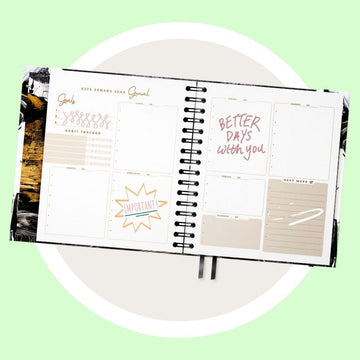 Agenda masculina - agenda hombre - men -  planeador - daily planner - trackers - stickers - fechas abiertas - cumpleaños - viajes - películas - hojas del día - planea tus días - planear el día 