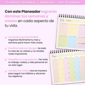 Planeador de Escritorio 2025 - Big Planner Ethereal - Entregas desde el 15 de Nov