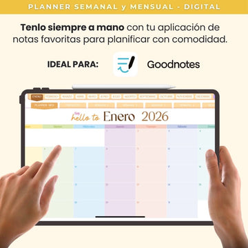 Planeador Mensual & Semanal Digital Big Planner Glow