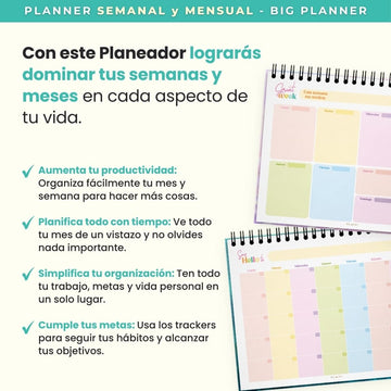 Planeador de Escritorio 2025 - Big Planner Glitter Gaia - Entregas desde el 15 de Nov