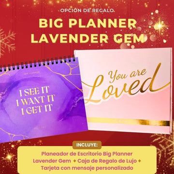 Planeador de Escritorio - Big Planner Lavender Gem con Caja de Regalo de Lujo