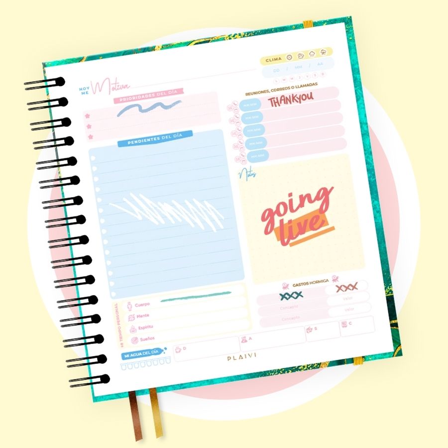 Agenda - planeador - daily planner - trackers - stickers - fechas abiertas - cumpleaños - viajes - películas - hojas del día - planea tus días - planear el día 