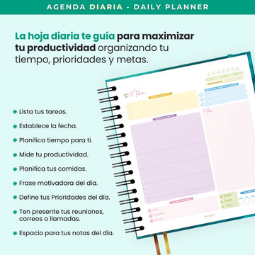 Agenda Diaria 2025 - Daily Planner Glitter Gaia - Entregas desde el 15 de Nov