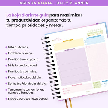 Agenda Diaria 2025 - Daily Planner Shine - Entregas desde el 15 de Nov