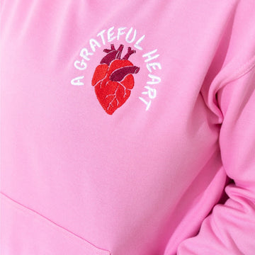 Hoodie Rosa Blush - Grateful Heart