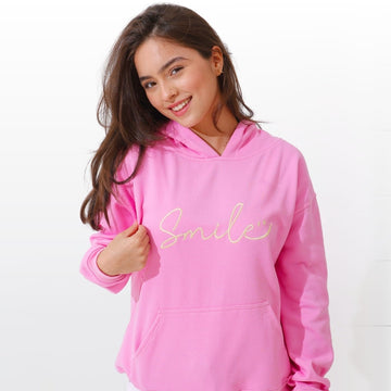 Hoodie Rosa Blush - Smile