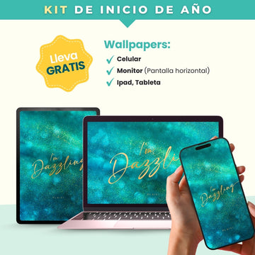 Kit Inicio de Año con Agenda Diaria - Glitter Gaia - Entregas desde el 15 de Nov