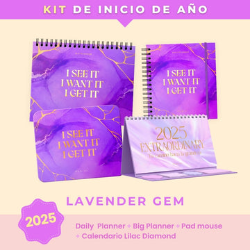 Kit Inicio de Año con Agenda Diaria - Lavender Gem - Entregas desde el 15 de Nov