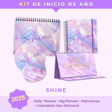 Kit Inicio de Año con Agenda Diaria - Shine - Entregas desde el 15 de Nov