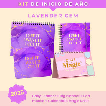 Kit Inicio de Año con Agenda Diaria - Lavender Gem