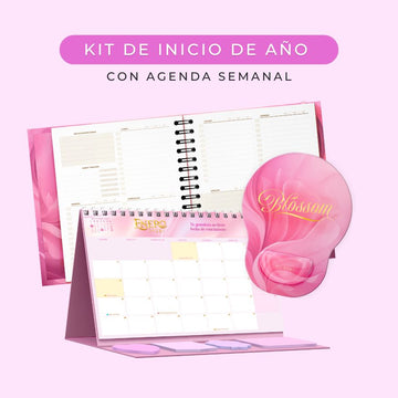 PRE-VENTA: Kit Inicio de Año con Agenda Semanal - Blossom