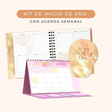 PRE-VENTA: Kit Inicio de Año con Agenda Semanal - Glow