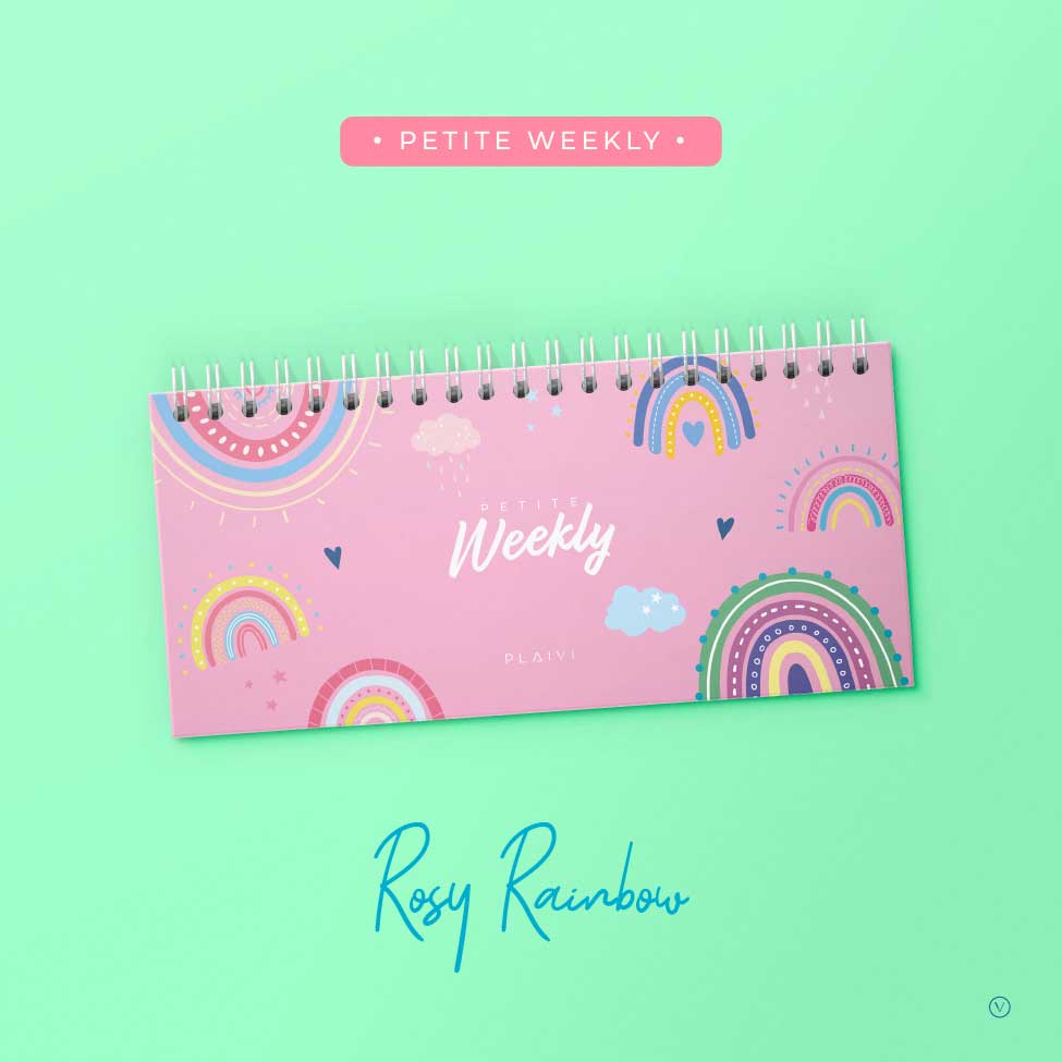 Petite Weekly - Mini Planeador Semanal - Rosy Rainbow