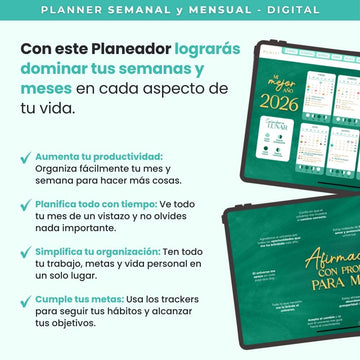 Planeador Mensual & Semanal Digital Big Planner Mystic Magic