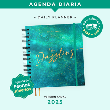 Agenda Diaria 2025 - Daily Planner Glitter Gaia - Entregas desde el 15 de Nov