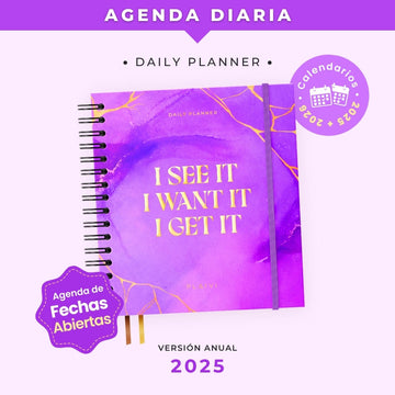 Agenda Diaria 2025 - Daily Planner Lavender Gem - Entregas desde el 15 de Nov