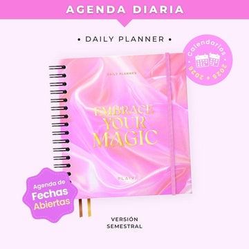 Agenda Diaria Semestral (Sin fechas) - Daily Planner Ethereal